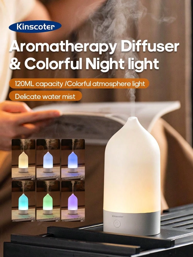 kinscoter 1pc 150ml Mini USB Aroma Diffuser, Compact Portable Ultrasonic Air Humidifier, Lightweight & Colorful, Suitable For Office And Home Use