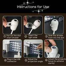 Proyektor Langit Berbintang USB Lensa Acak 3/12, Kecerahan Dapat Diatur, Cocok Untuk Interior Mobil, Rumah, Kamar Tidur, Lampu Malam, Menciptakan Pencahayaan Suasana Galaksi - G303 - View 4