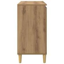 Aparador de madera de ingeniería roble artisan 102x35x70 cm - Marrón - Ver 6