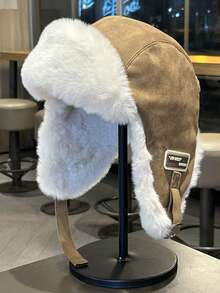 1pc Women's Winter Bucket Hat, Warm Bell-Shaped Hat With Soft Faux Fur Trim, Comfortable Cold Weather Hat, Suitable For Autumn/Winter Outfits, Travel, Walking, Commuting, Shopping And Daily Fashion Accessory - A - View 5