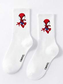 1/3 Pairs Marvel Men's Mid-Calf Socks, Minimalist Creative Funny Spider-Man Graphic, Interesting Halloween Gift Socks - Multicolor - View 7