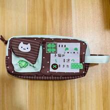 Fashionable Pink And Brown Printed Small Storage Bag, Suitable For Storing Stationery Or Small Accessories, A Practical And Cute Gift For Cat Lovers! Back To School Season - A - View 8