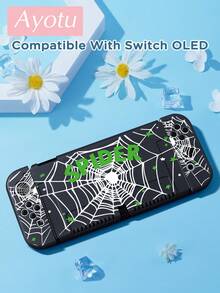 Ayotu Halloween Spider Web & Star Pattern Protective Case, Compatible With Switch, Compatible With New Switch 2 (2025)/Switch NS/Switch OLED, Can Be Installed On Dock Without Removing Protective Case, Universal Game Controller Protective Cover, Switch Game Accessories, Anti-Drop, Anti-Slip, Anti-Scratch, Fashionable And Beautiful, Suitable For Autumn/Christmas/Back To School/Winter/Easter/Birthday Gift/Halloween And Other Occasions. - View 10
