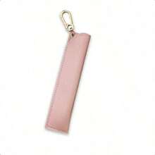 Minimalist Leather Pen Case, Korean/Japanese Style Portable Pen Pouch, Suitable For Business Fountain Pens And Ballpoint Pens Storage, Student Stationery Organizer, Bag Charm Keychain, Multi-Functional Pen Holder - Z - View 5