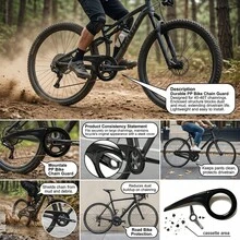 Black Bike Chain Guard PP Plastic Cover For 40-46T Chainring, Dust Shield For Mountain & Road Bikes - Multicolor - View 7