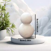 1 Set 7PCS/3Pcs Durable Snowman Set, Christmas Foam Snowman Blank, Handmade Wrapped Floral Base Creative Decoration Model Material, Solid Foam Snowman Blank, Educational Handmade Blank For Painting And Doodling, Suitable For Christmas Decoration, Holiday And Tree Hanging Ornaments, Home And Window Decoration Handmade Supplies - Multi-color - View 4