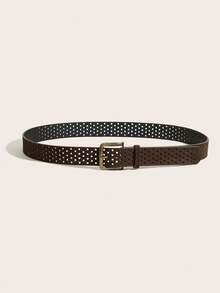 Combination Minimalist Buckle PU Leather Belt Casual Versatile - Multicolor - View 7
