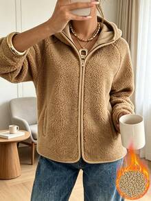 Women Overcoats - Khaki - View 2