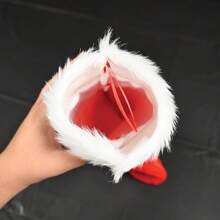 1pc Christmas Stocking Christmas Decoration Gift Bag Holiday Candy Storage Bag Christmas Tree Hanging Ornament - Multicolor - View 6