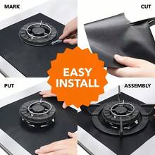 2/4/8 Pcs Premium Reusable Gas Range Stovetop Burner Protector Pad Liner Cover - For Cleaning Kitchen Tools Anti Fouling And Anti Oil Cleaning Pad - View 8