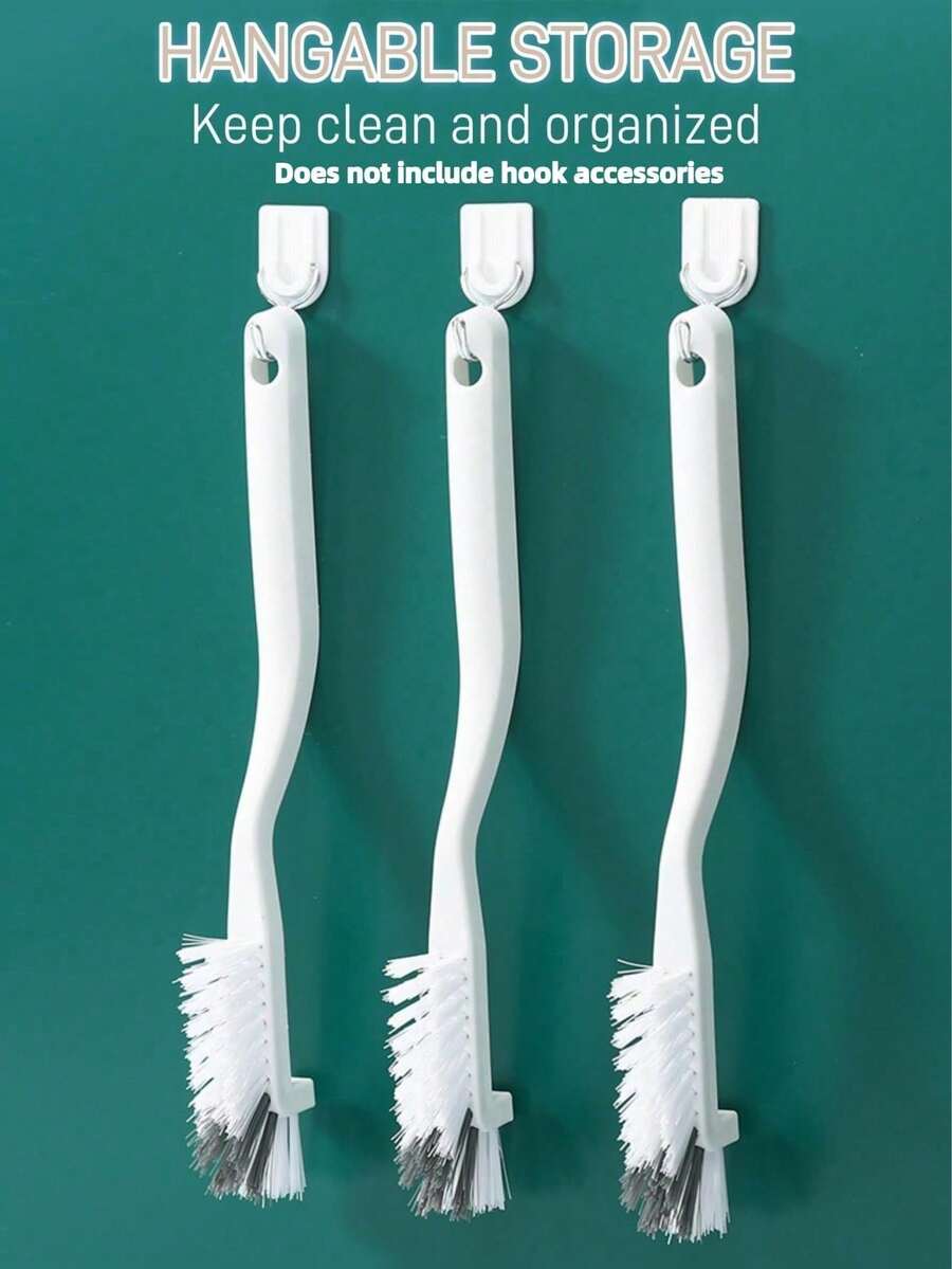 3pcs/1pc Crevice Cleaning Brush Set, Hard Bristle Cleaning Tools Suitable For Kitchen, Bathroom, Corners, Tile Gaps, Sink, Cups, Teapots, Bottles, Blenders, Etc. - Multiple Styles - View 1