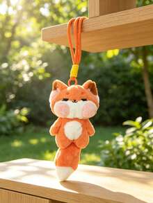 Liontin Boneka Rubah Lucu, Gantungan Kunci Rubah Lembut dan Berbulu, Hiasan Menggemaskan Cocok untuk Ransel, Tas Tangan, dan Kunci, Hadiah Kecil Ideal untuk Teman dan Penggunaan Sehari-hari - Burnt Orange - View 9