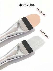 4pcs Makeup Foundation Mixing Set, Stainless Steel Makeup Mixing Palette, Circular Foundation Scraper, Flat Head Foundation Brush, Triangle Makeup Sponge, Professional Makeup Tools Suitable For Beginners, Makeup Artists, Daily Makeup, Party Makeup - Multicolor - View 6