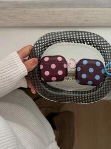 Contrast Polka Dot Earphone Case For Pods Pro 3/4th/5th Gen Wireless Bluetooth Apple Pods 1st/2nd Gen Earphone Shell Pro New 3rd Gen Pro 2 Shockproof Protective Cover - Pink - View 5