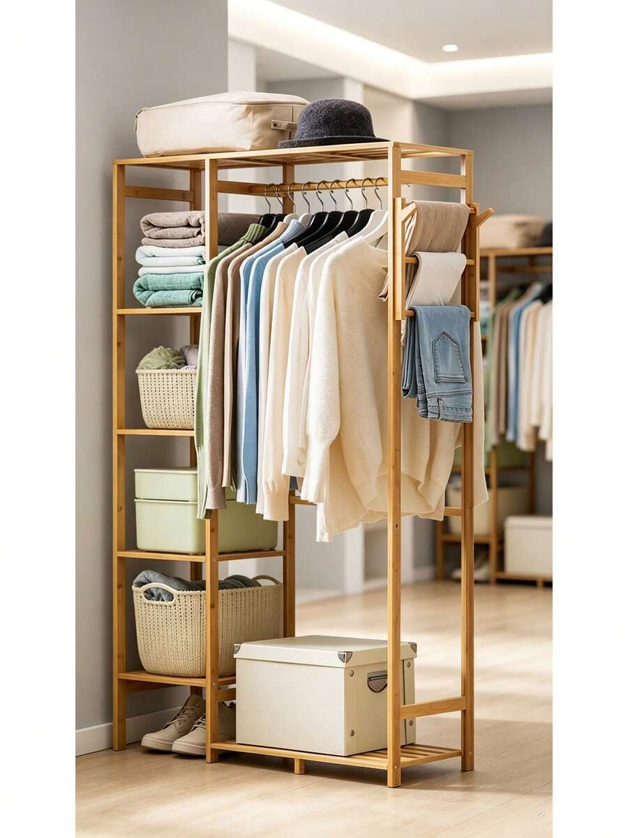 Outdoor Storage Box, Cabinet, And Shelf - Clothes Haning Rack - View 1