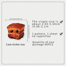50 buah Stiker Dekoratif Makanan Abstrak, Stiker Sayuran & Buah Kreatif Lucu untuk Meja, Kulkas, Perlengkapan Scrapbook, Alat Tulis, Stiker Lucu Kindle - Square - View 11