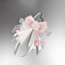 1pc Polka Dot Satin Ribbon Lace Rose Heart Multi-Layer Bow Bag Charm, Anime Cosplay Concert Fan Support Convention Lolita Ita Bag Accessory, Handmade Mass-Produced Jirai-Kei Angel Style Support Color Decoration Peripheral - A - View 3