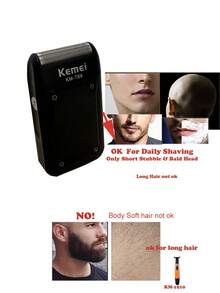 Kemei Electric Shaver, Portable Shaver For Men, Travel Shaver, Type-C USB Rechargeable Shaver, Gift For Men, Home Daily Shaving Machine, New Shaver KM-T68 - Black - View 6