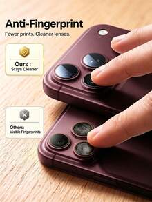 3 Packs [2026 New] 9H+ Stepped Camera Lens Protector Compatible With Iphone 18 Pro Max/18 Pro, Burgundy Color, HD Clear, Anti-Scratch, Shatterproof, Anti-Fingerprint, Bubble Free, Easy Install, Case Friendly, Full Coverage, Birthday Gift For Friends & Family - Burgundy - View 6