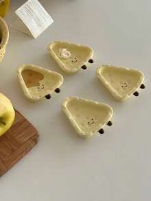 1pc/2pcs Cheese Shaped Small Dish, Home Use Cheese Sauce Dish, Seasoning Dish, Dipping Sauce Dish, Soy Sauce Dish, Salad Dish - Multicolor - View 11