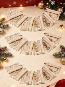 1/2/6pcs Mini Transparent Jewelry Storage Bags, Portable Velvet Zipper Pouches, Travel Carry-On Earring Necklace Ring Organizer, Anti-Oxidation Anti-Tangle, Pocket-Sized Delicate Jewelry Storage Bag, Christmas Gift - Multicolor - View 1