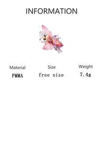 1pc Pastoral Style Creative Niche Design Acrylic Insect Open Ring, Fashion Unique Autumn Vibe For Women - Elegant Insect Ring - View 8