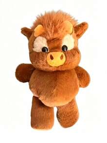 Kids Play Animal Figures - 30cm Running Cow Dark Brown - View 2