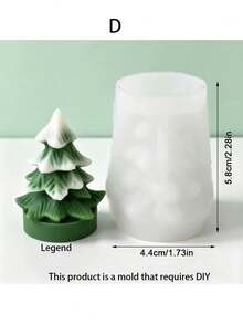1 Set Christmas Tree Silicone Candle Mold Kit, Pine Tree Silicone Mold, Suitable For DIY Aromatherapy Candles, Handmade Soap, Plaster Christmas Holiday Home Decor Handmade Mold - Christmas Tree Silicone Mold - View 9