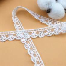 2入 2M 白色波浪花卉蕾絲緞帶 1.5CM寬 DIY衣飾禮品包裝裝飾飾邊 - 絲帶 - 查看 21
