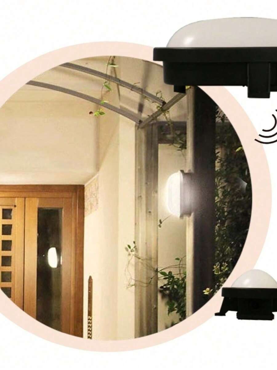 Oval Outdoor Waterproof Wall Lamp With Sensor 10W SL-08 - Black - View 1