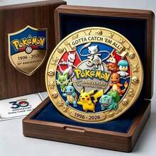 Hasbro 1pc/Pokémon 30th Anniversary Commemorative Coin Collectible 1996-2026 Pokémon Chapter Day Gift - Multi-color - View 3