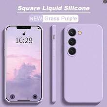 Étui de téléphone en silicone liquide compatible avec Samsung Galaxy S25 Ultra et 13/16 Pro Max/11, imperméable, antichoc, anti-chute, anti-rayures. - violet clair - Voir 3