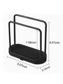 1pc Kitchen Dish Cloth Drain Rack, Sink Countertop Sponge/Dishwashing Organizer - Dishcloth Rack - View 3