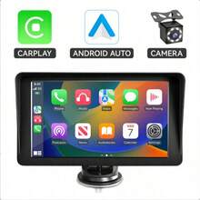 VENBES Audio Mobil Portabel PND 6,1 Inci, Mendukung Wireless CarPlay dan Wireless Android Auto, Pemutar Mobil Layar Sentuh, dengan Bluetooth dan FM. - Unit Utama + Kamera Belakang Persegi 8 LED - View 13