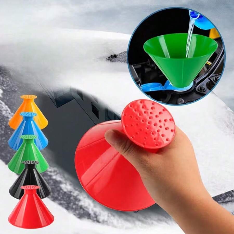 Car Snow Removal Taper And Snow Scraper, Multifunctional Funnel, Winter Windshield Cleaning De-Icing Shovel