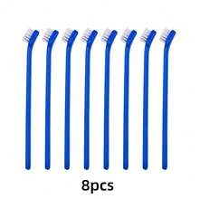 8pcs Single-Head Solid Color Pet Toothbrush Dog Toothbrush Cat Toothbrush Suitable For Deep Oral Cleaning - Navy Blue - View 7