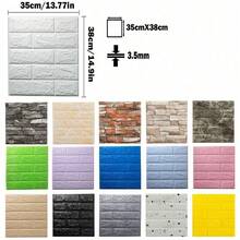 5/10pcs Faux Ceramic Tile Wall Stickers, 3D Wallpaper, Waterproof Self-Adhesive Tile Stickers For Bathroom, Oil-Proof Tile Stickers For Kitchen, Vinyl Wallpaper, Wall Art, Wall Decor - Multicolor - View 2