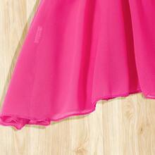 Girls Sleeveless Leotard And Skirt 2 Pieces Set, Gymnastics Ballet Outfit - Red and White - View 9