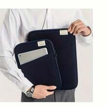 13.3 Inch Minimalist Tablet Protective Sleeve, Fits 13.3 Inch Tablet, Air 13.3 Inner Pocket, Lightweight Shockproof, Compatible With 12.9/13 Inch Apple M3 13.6 Inch New HP Laptop Storage Bag, Neutral A4 Document Bag - View 2