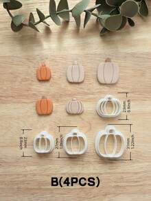 Autumn Themed Polymer Clay Cutters, 18Pcs Fall Shape Mold, Pumpkin Maple Leaf Fox Acorn Cup Cutter For Handmade Earring Jewelry DIY Craft - White - View 14