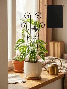 Portable Plant Stem Support Rack, Stackable Iron Space-Saving Climbing Frame, Lightweight Flower Stand For Indoor Plants, Suitable For Women, Windowsill, Room, Bedroom, Home Garden Decoration, Flower Pot Accessories, Indoor Flower Pot - One Size - View 8