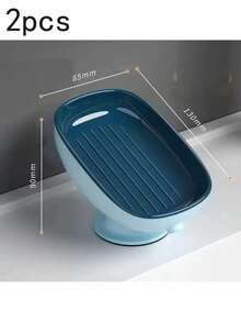 Suction Cup Soap Dish, Hole-Free Double Layer Design, Allows Storing And Quick Draining Of Soap In Bathroom - Multicolor - View 12