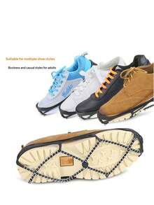 Cubiertas de zapatos de escalada con resorte de TPE, crampones redondos antideslizantes para hielo y nieve, para montañismo al aire libre, color negro - Multicolor - Ver 1