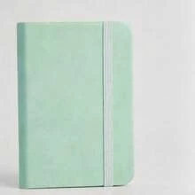 1pc Solid Color A7 Pocket Notebook, Soft Touch Faux Leather, Minimalist Style, With Elastic Band, Lined Paper, Suitable For Work And School, Daily Use Stationery - A - View 6