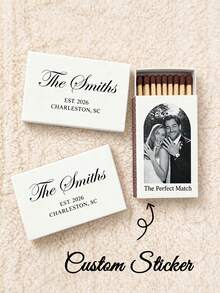 Custom Wedding Photo Matchbooks Personalized Matchbox Wedding Favors The Perfect Match Engagement Bridal Shower Gift - Multicolor - View 5