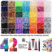 15/24/28/40/42 Colors Resin Jelly Rhinestone Decoration Set, Includes Tweezers And Dotting Pen, 3mm Multi-Color Rhinestone Accessories Kit, Suitable For Art Creation, Handmade DIY, Shoe Rhinestone Decoration, DIY Handmade Jewelry - View 9