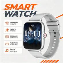 QAGSFLC SmartWatch 新款熱銷智慧手錶：中性矽膠錶帶，支援通話/接聽、計步、卡路里追蹤、多種運動模式、遠端拍照、音樂控制、鬧鐘提醒與訊息通知。180mAh 鋰電池多功能運動智慧手錶，適合送給情侶、長輩、朋友、同學等場合的禮物 - 彩色 - 查看 8