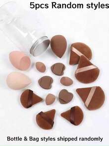 Makeup Sponges, 5 Pieces, Mini Loose Powder Puffs Mini Loose Powder Puffs Mini Finger Cushion Powder Puffs, Foundation Sponges, Flawless For Liquid, - Multicolor - View 7