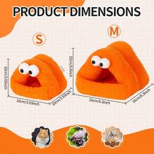ITANDME Hamster Nest, Hamster Bed, Cute Triangle Hamster Nest, Winter Long Fur Hamster Nest, Suitable For Hamsters, Golden Hamsters And More - View 3
