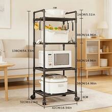 White Three-Tier Stainless Steel Storage Rack - White Three-layer - View 12